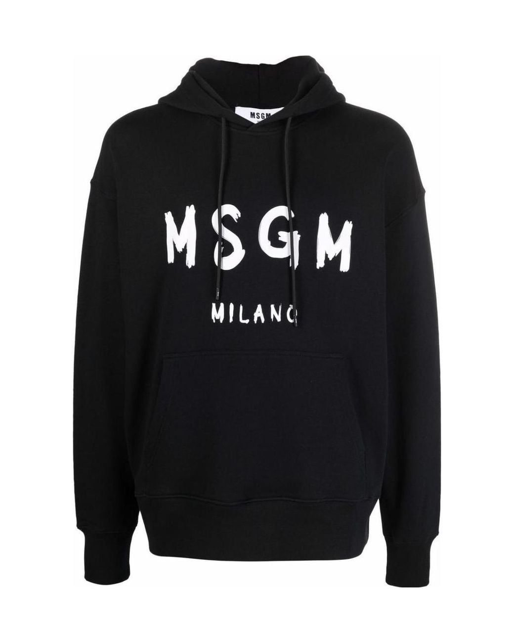 MSGM Black Logo Print Sweatshirt for men
