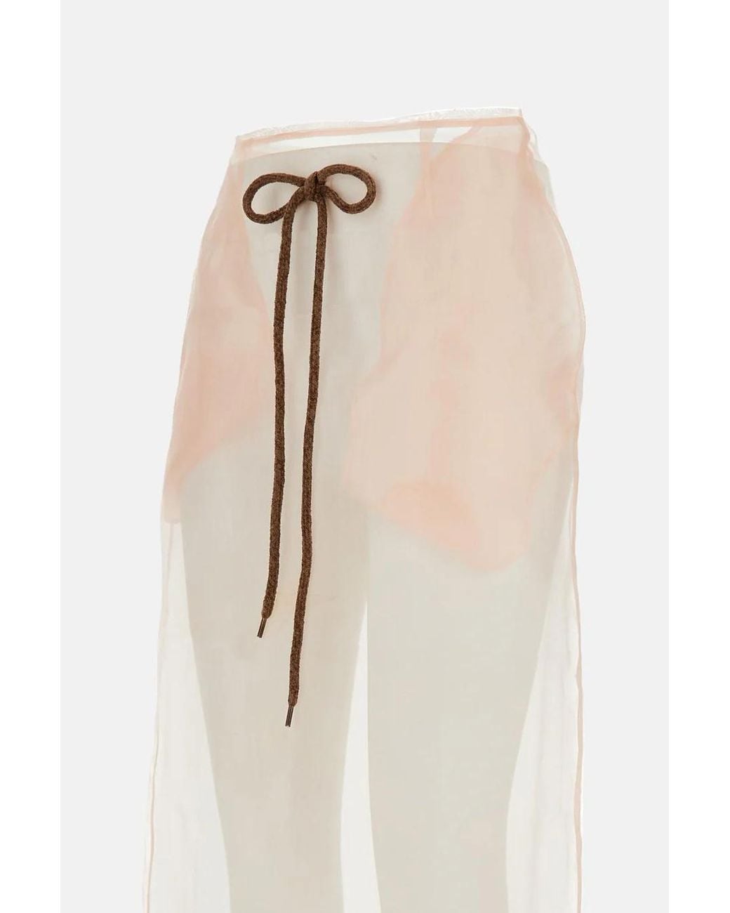 Simone Rocha White Transparent Midi Skirt
