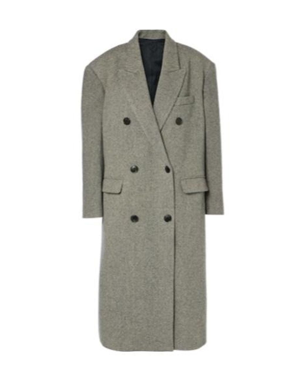 Isabel Marant Gray Lexana Wool-Blend Coat