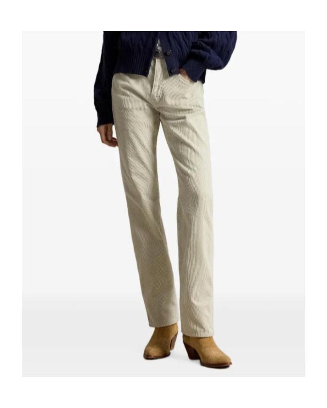 Polo Ralph Lauren Natural Corduroy Straight-Leg Trousers