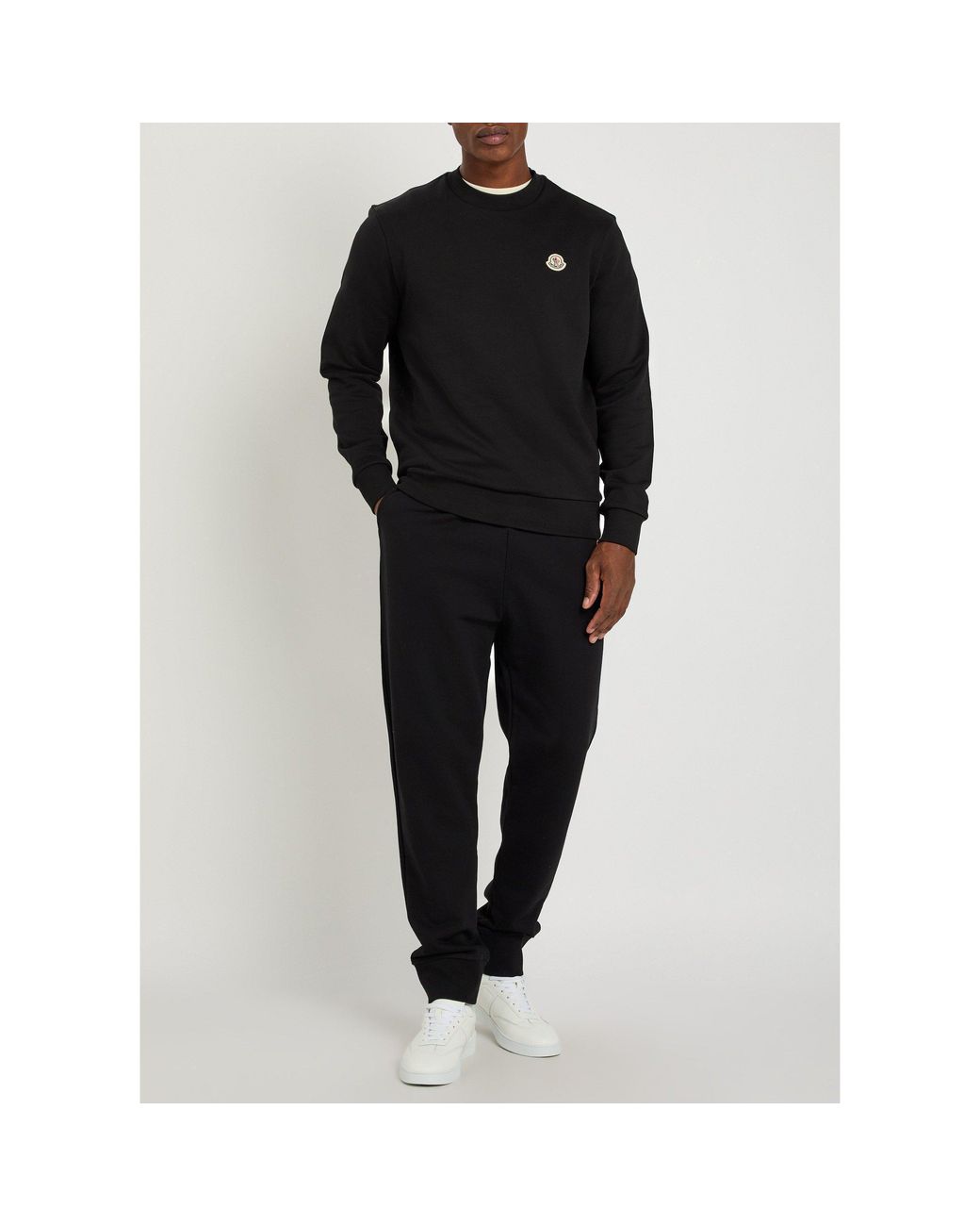 Moncler Black Round-Neck Long-Sleeve Sweatshirt for men