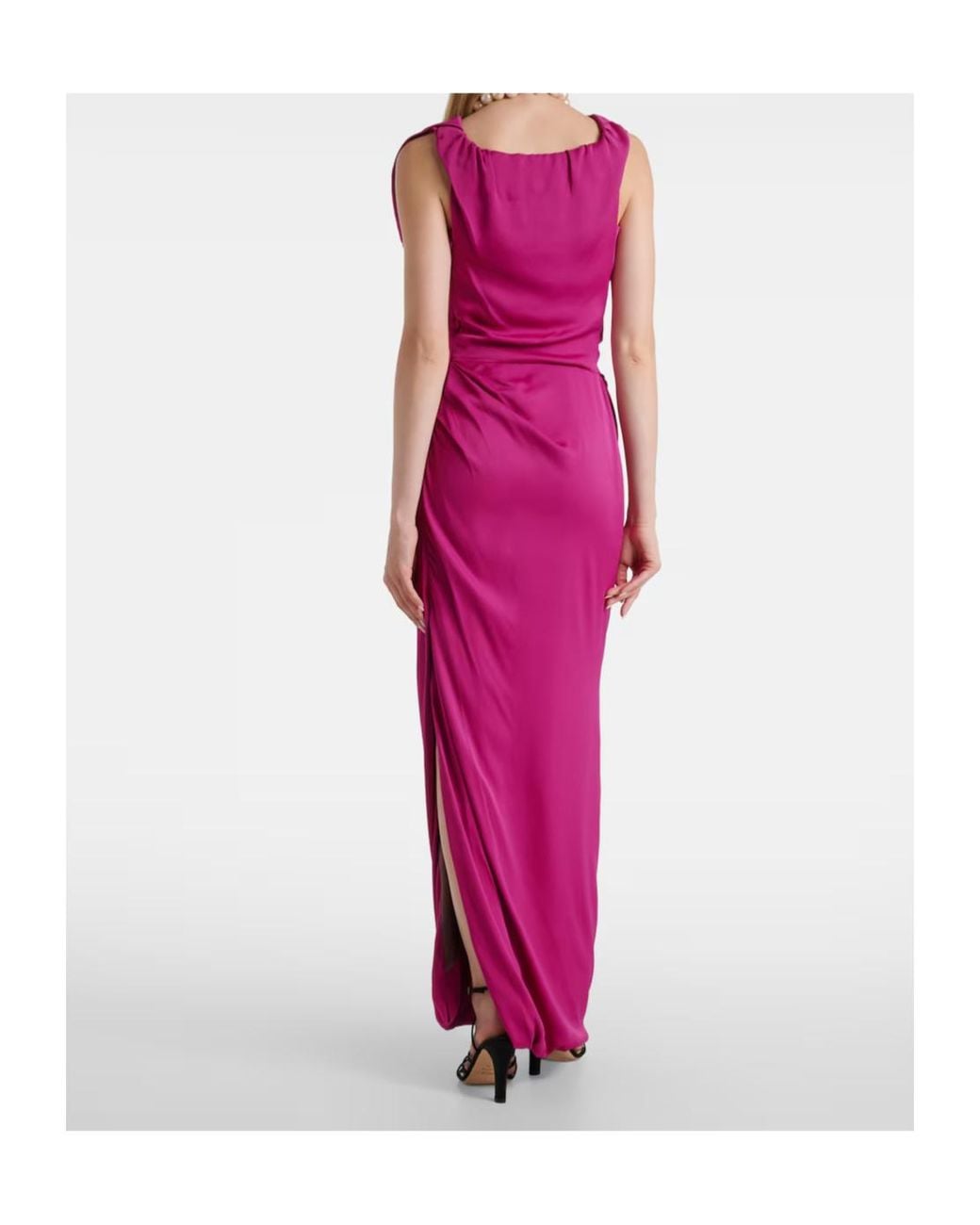Vivienne Westwood Purple Long Ginnie Amber Draped Maxi Dress