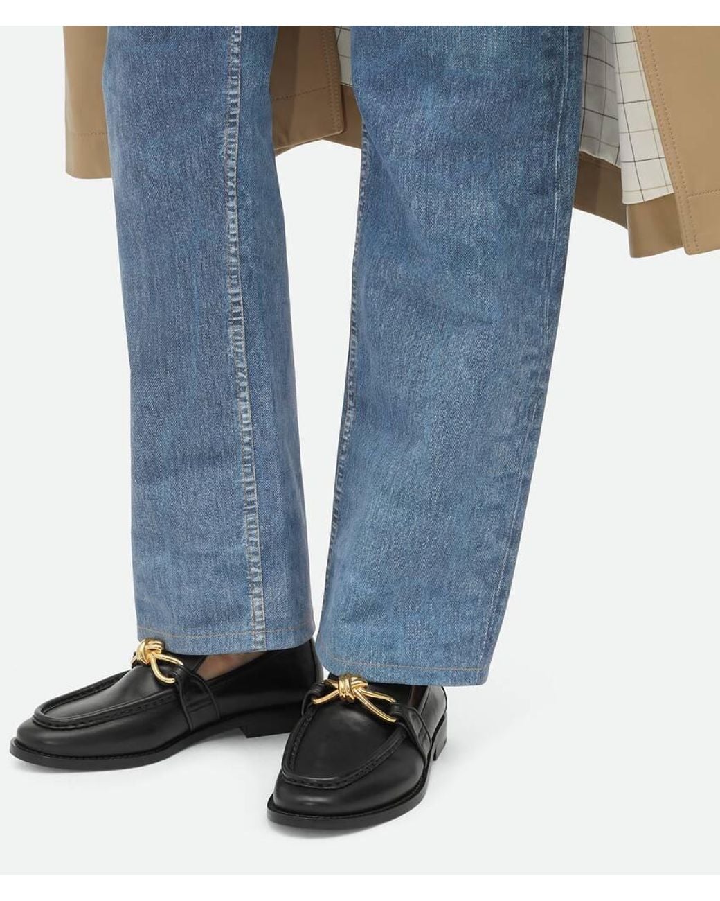 Bottega Veneta Black Astaire Slip-On Loafers
