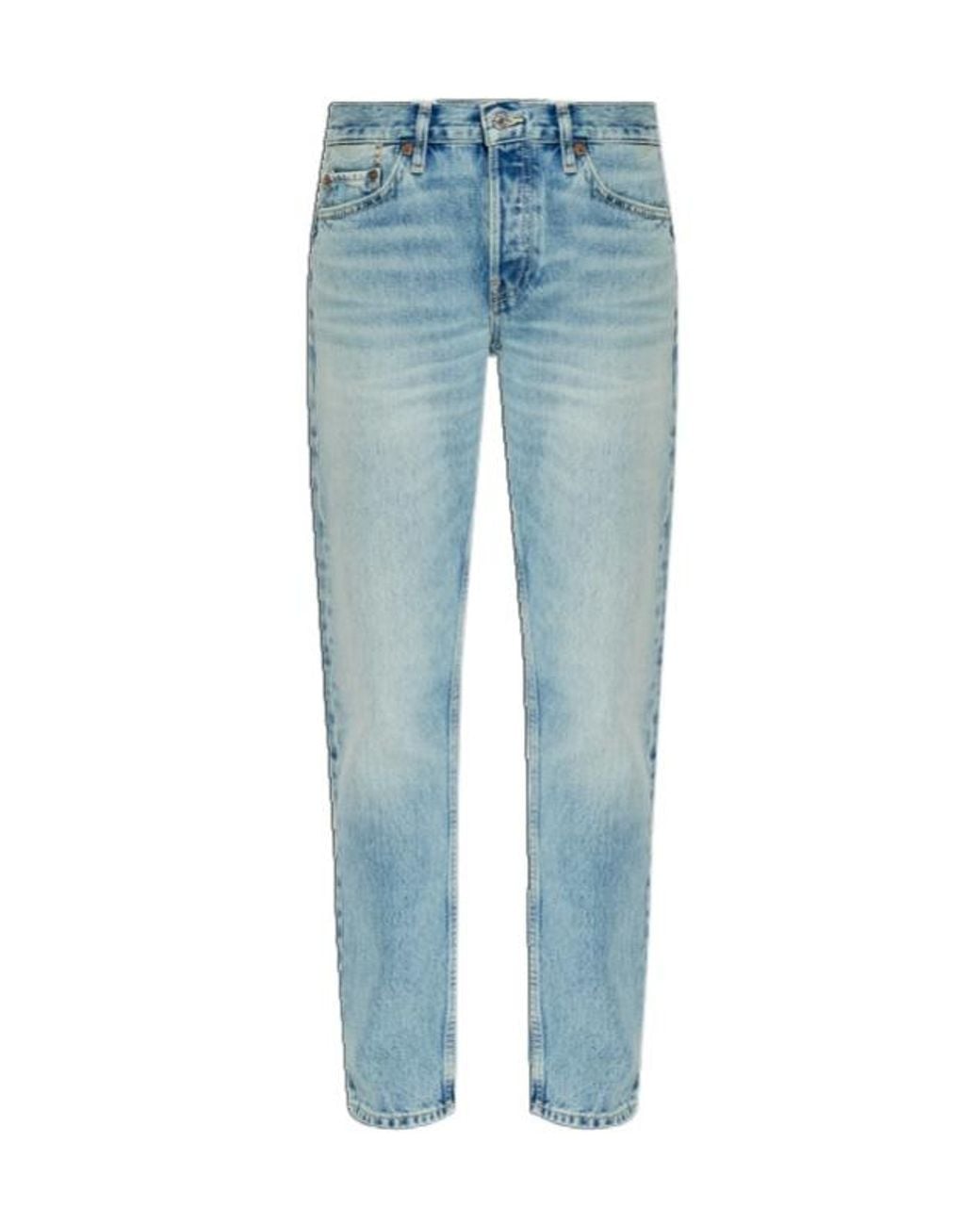 Re/done Blue Tapered-Leg Jeans