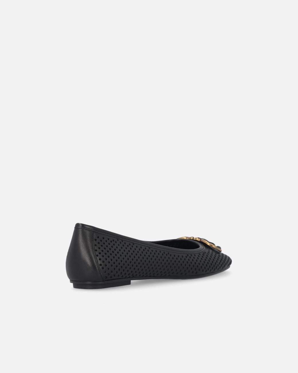 Pinko Black Love Birds Square Toe Ballerinas