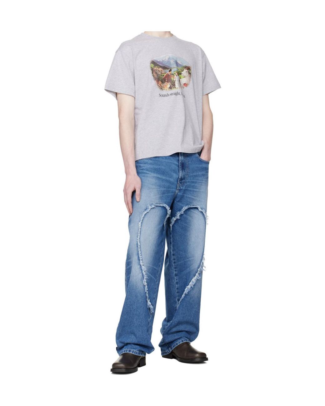 Carne Bollente White Sounds Straight, I'M Out Graphic-Print T-Shirt for men
