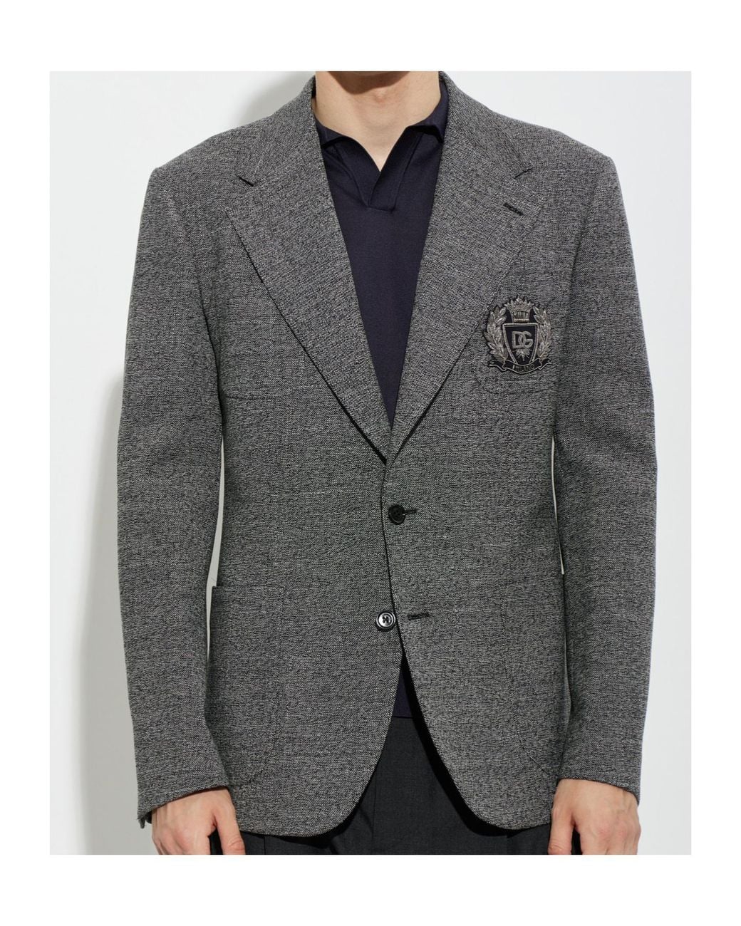 Dolce & Gabbana Gray Portofino Single-Breasted Jacket for men