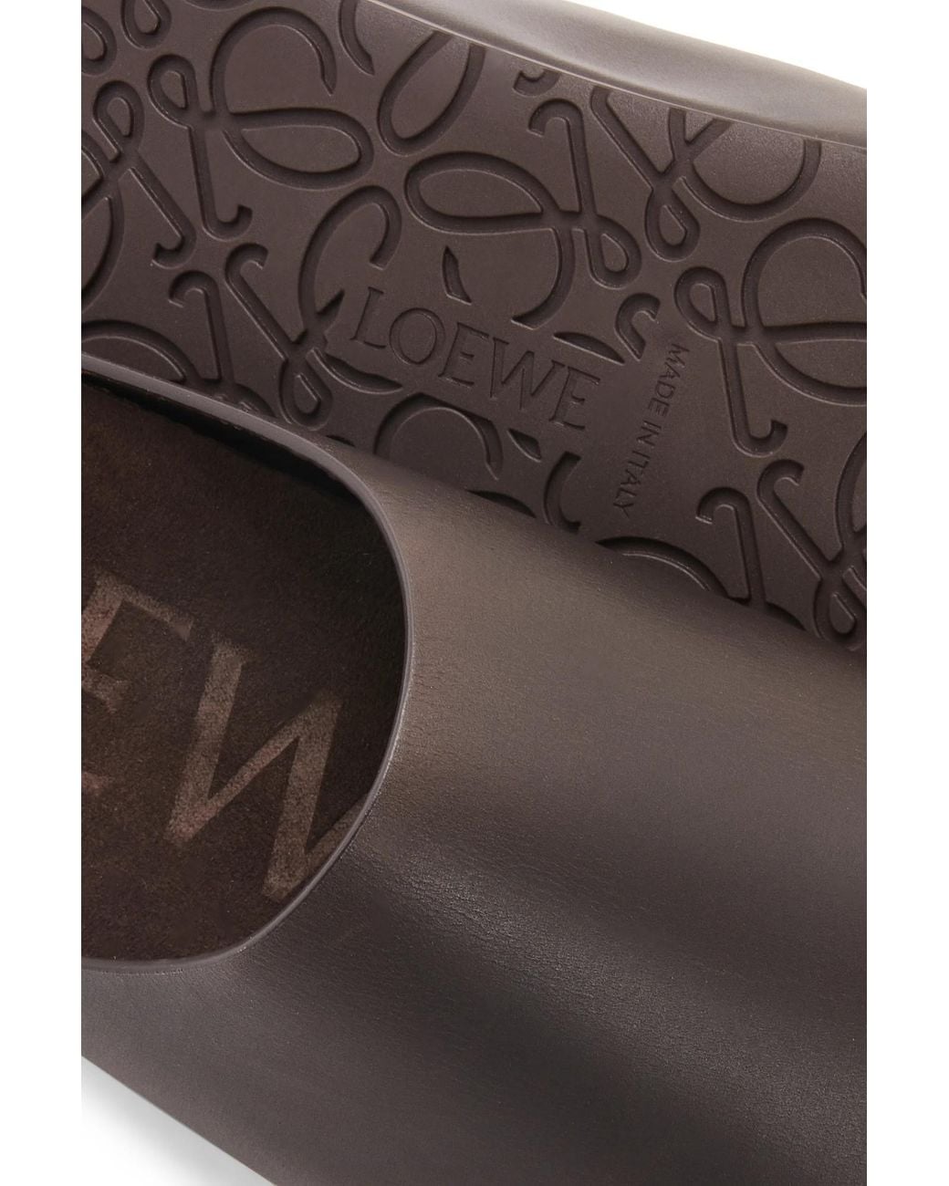 Loewe Brown Open Toe Slip-On Slides for men