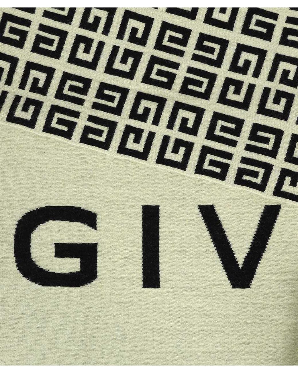 Givenchy White Logo Scarf for men