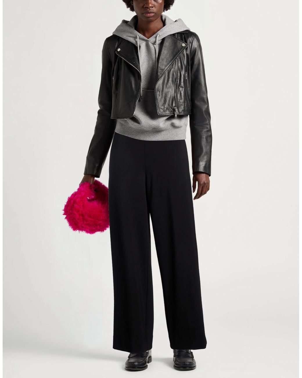 Rag & Bone Black Loose Pocketless Casual Pants