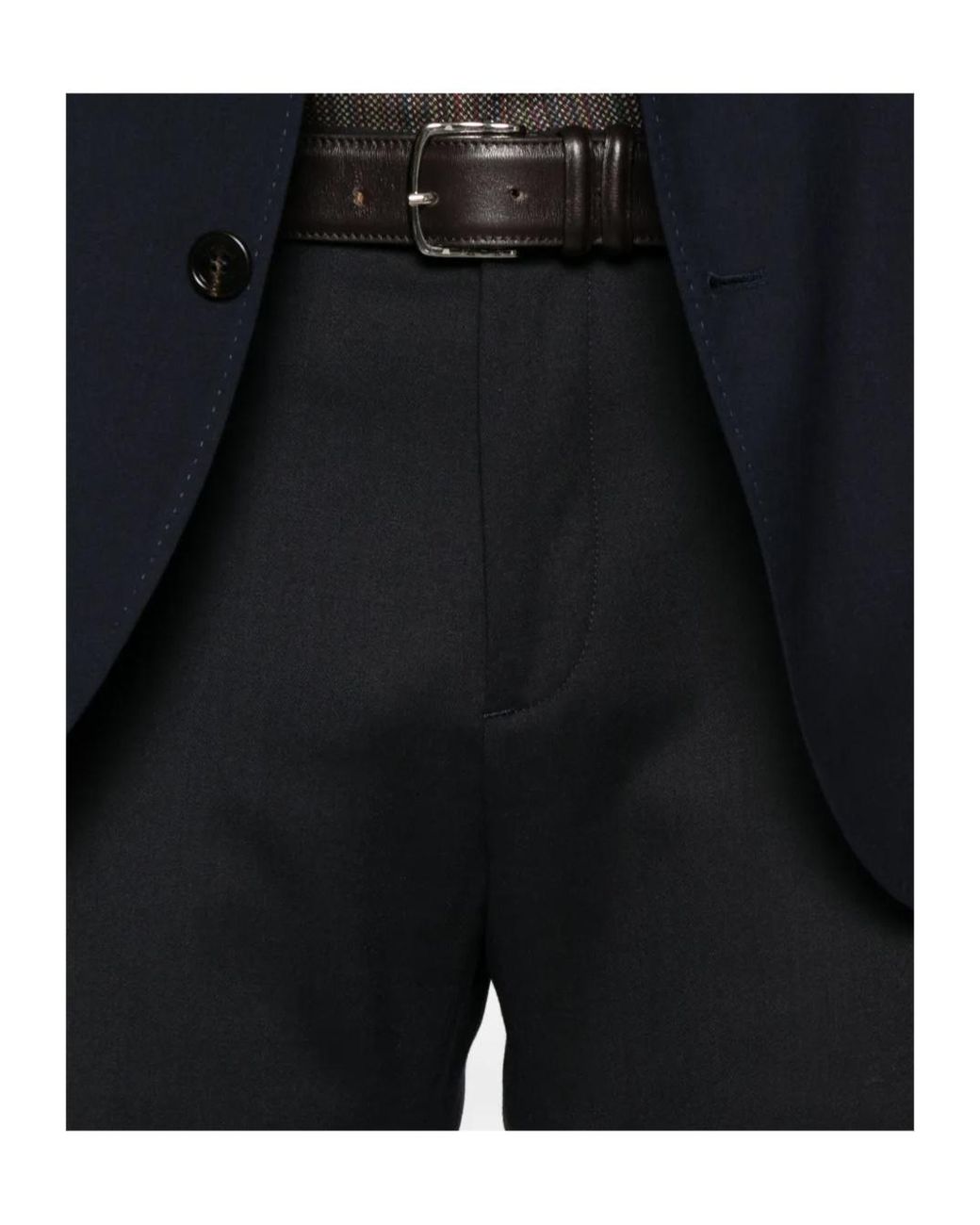 Incotex Black Elastic-Waistband Trousers for men