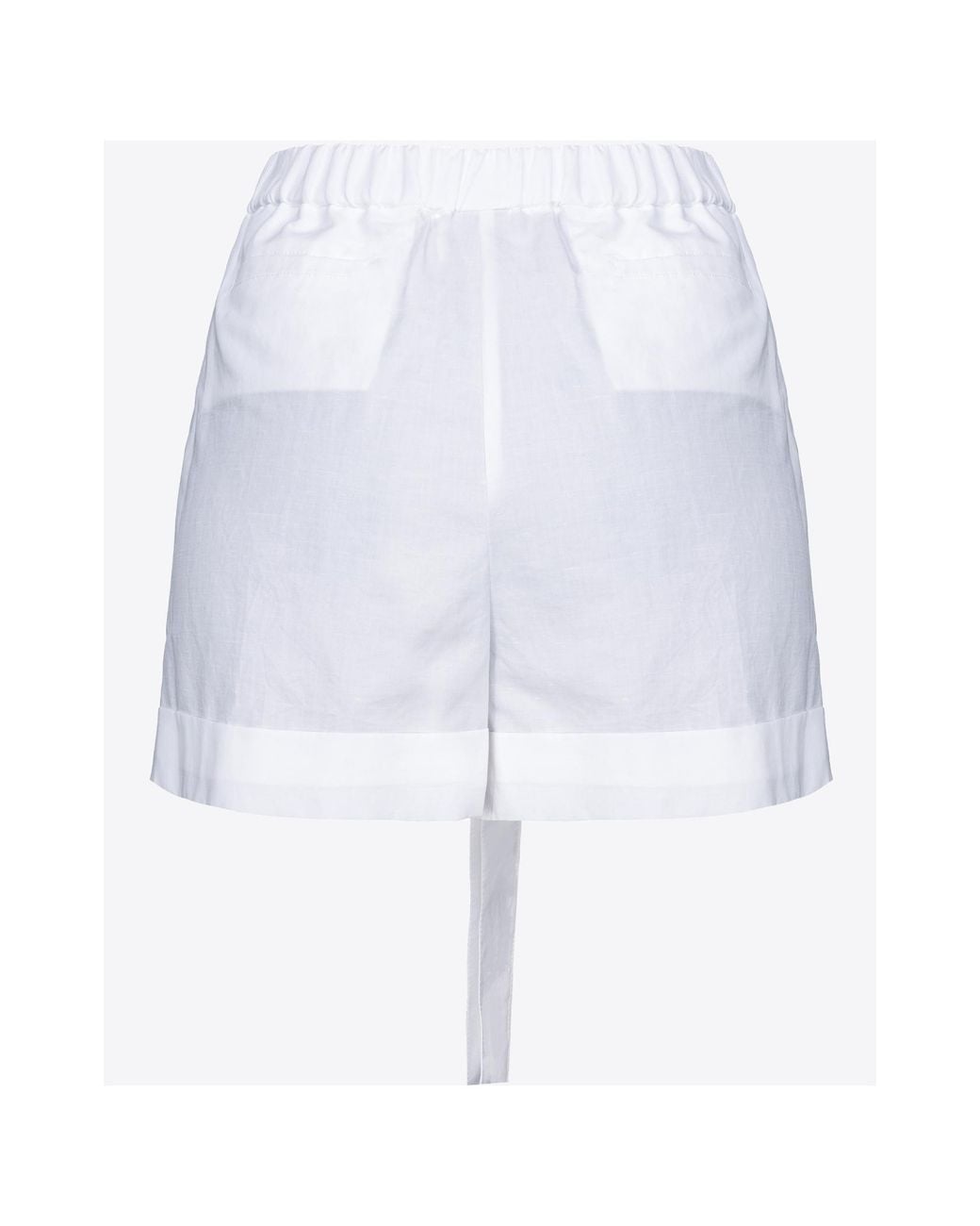 Pinko White Primula Belted Shorts