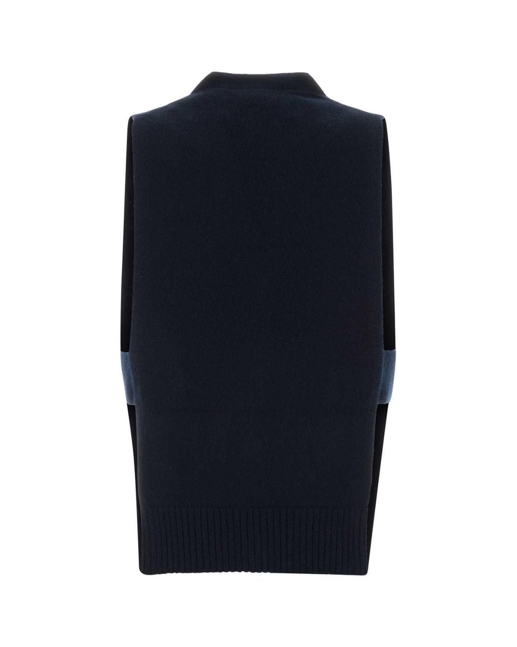 Miu Miu Blue V-Neck Sleeveless Cardigan
