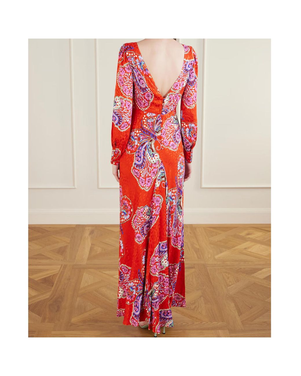 Rixo Red Marni Maxi Dress