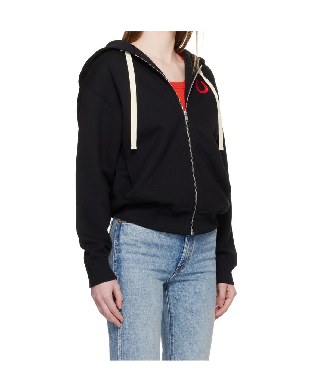 Jil Sander Black Zipper Hoodie