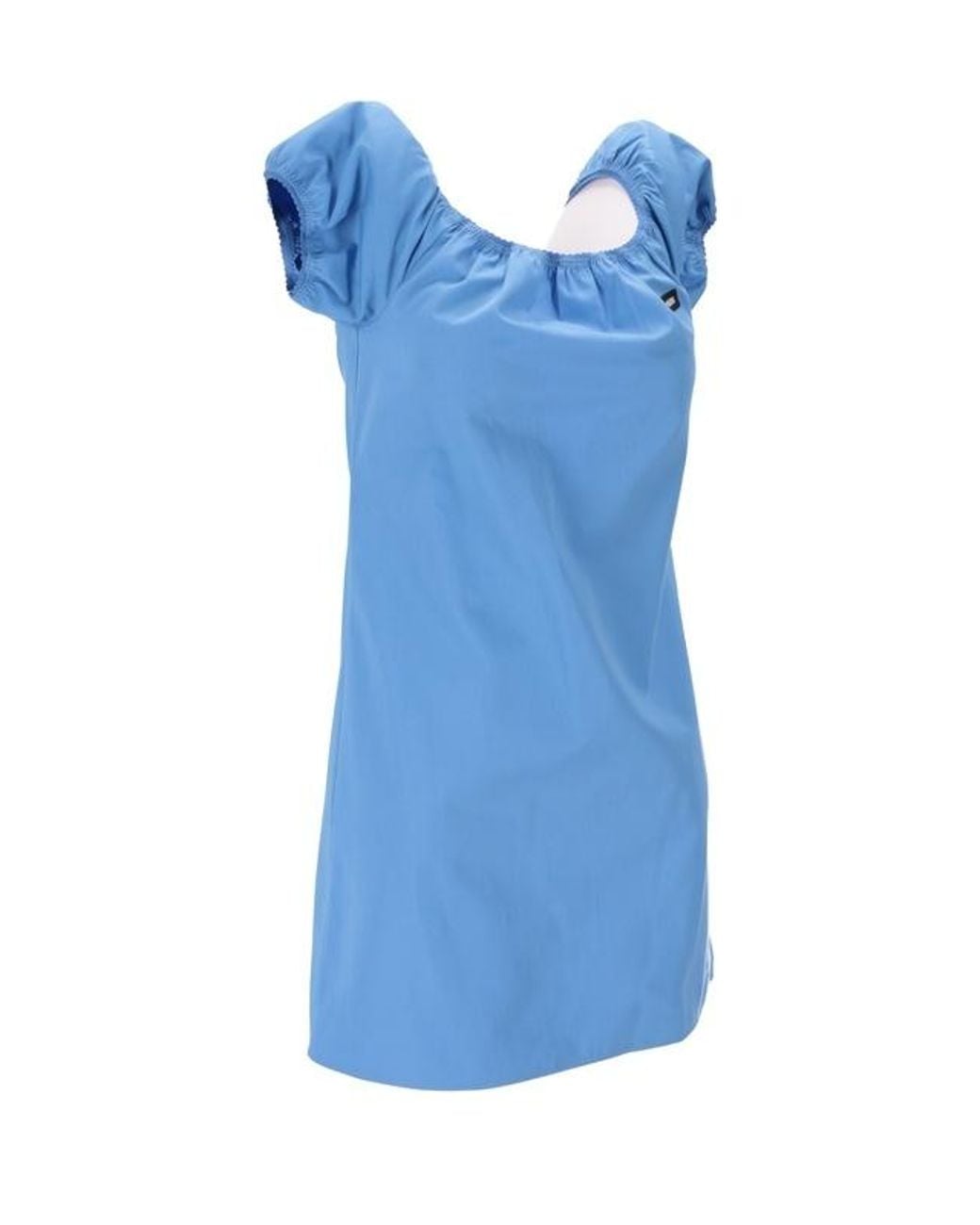 Miu Miu Blue Scoop Neck Mini Dress