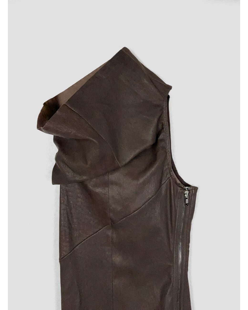 Rick Owens Brown Sleeveless Dress