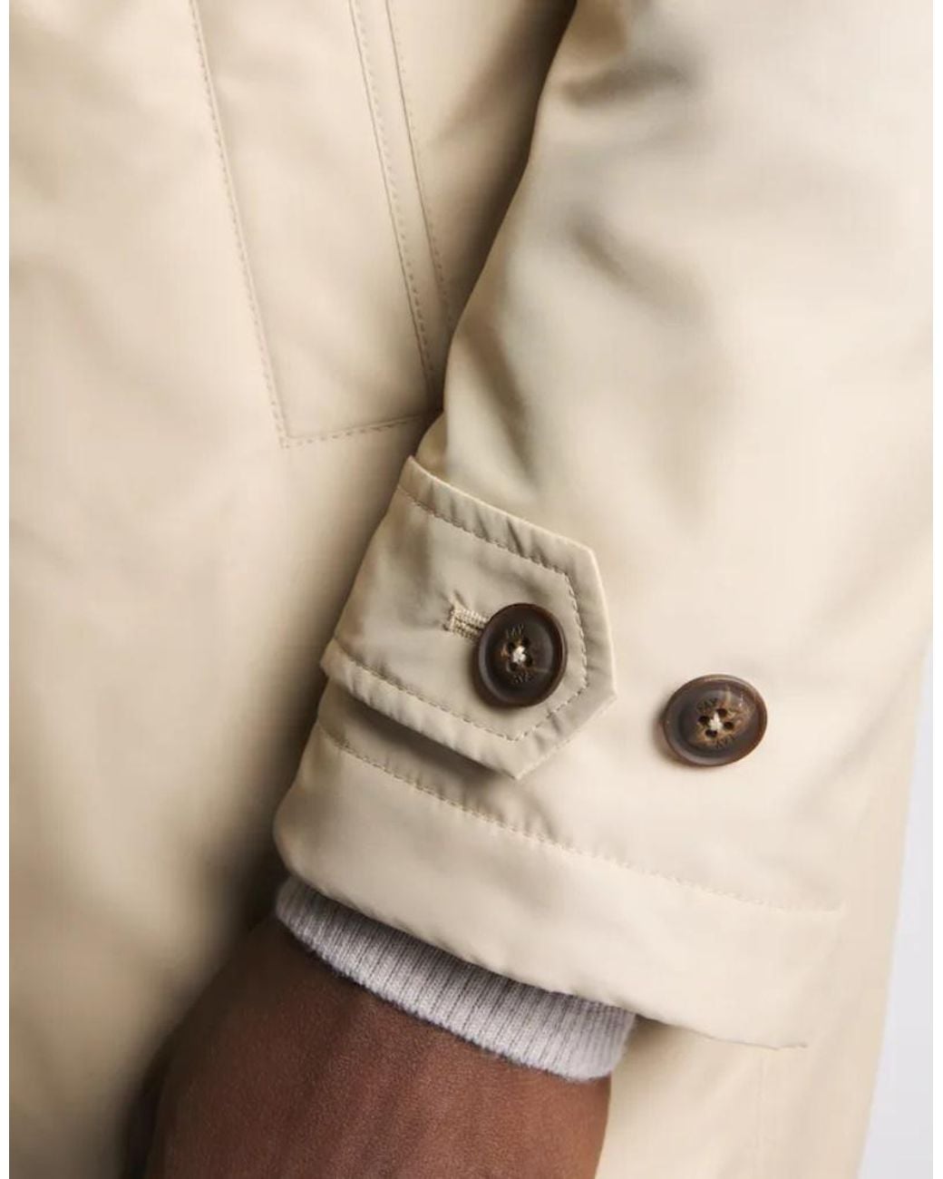 Fay Natural Technical Poplin Raincoat for men
