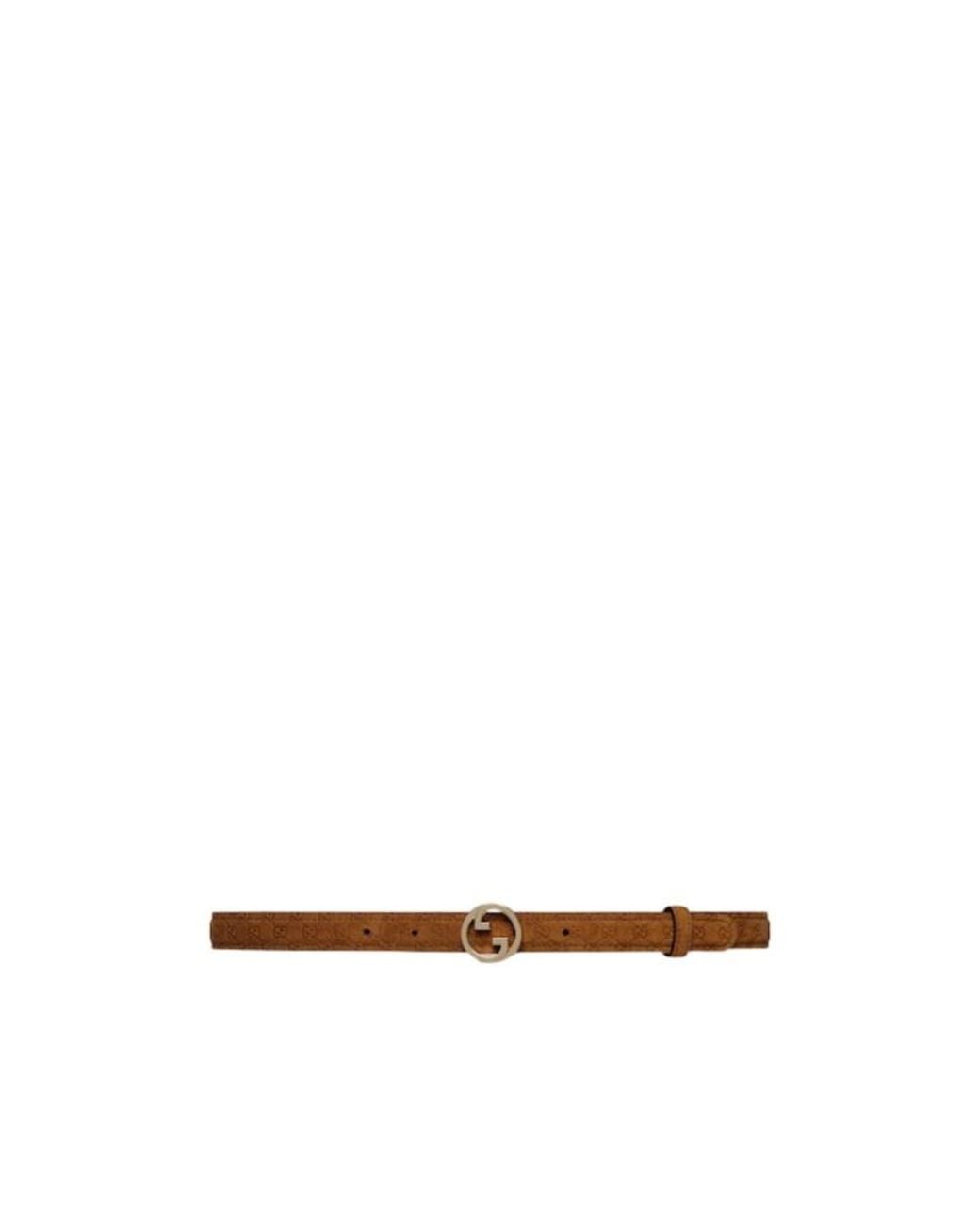 Gucci White Blondie Thin Belt