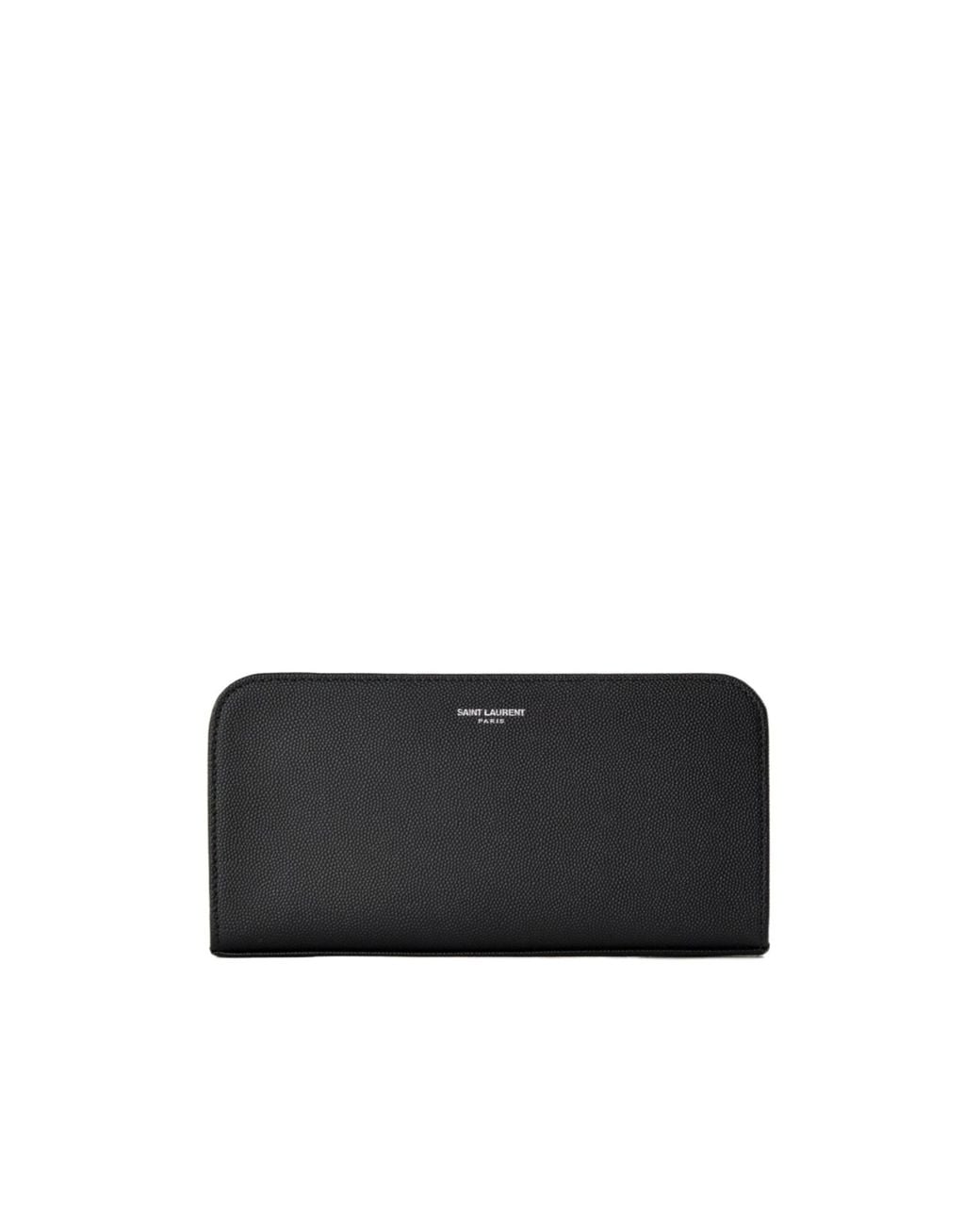 Saint Laurent Black Zip Around Purse for men