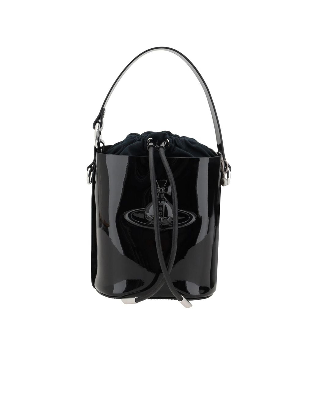 Vivienne Westwood Black Daisy Drawstring Bucket Bag