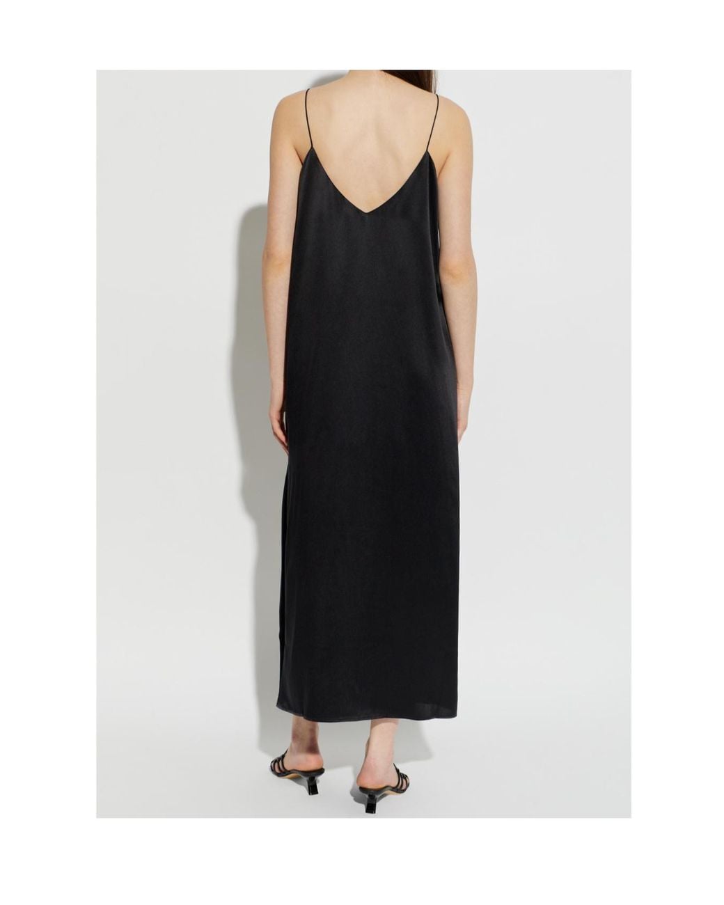 Lisa Yang Black Spaghetti Strap Maxi Dress