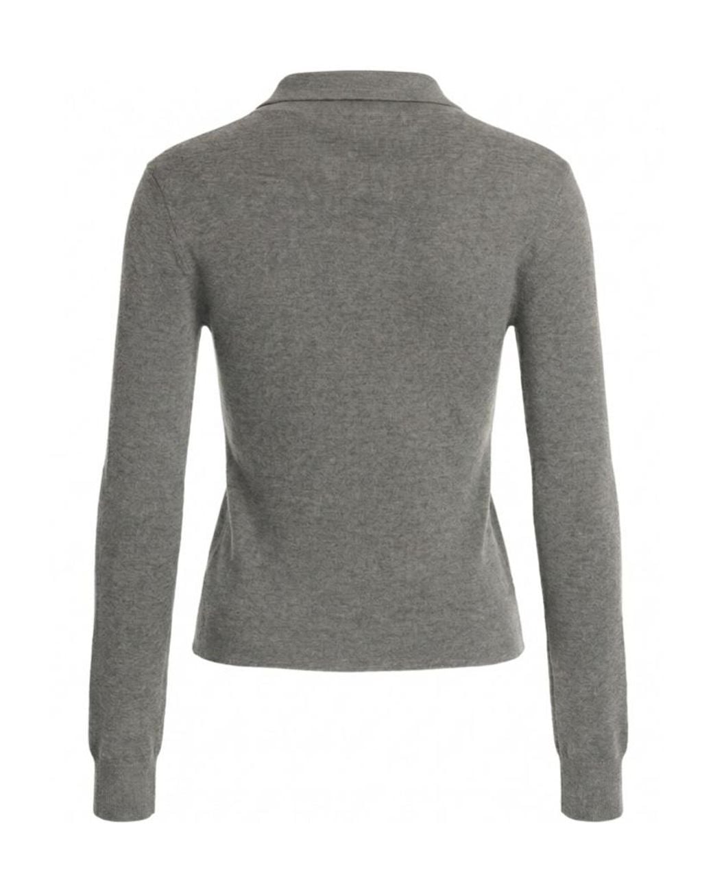 Malo Gray Long-Sleeved Buttoned Polo Shirt