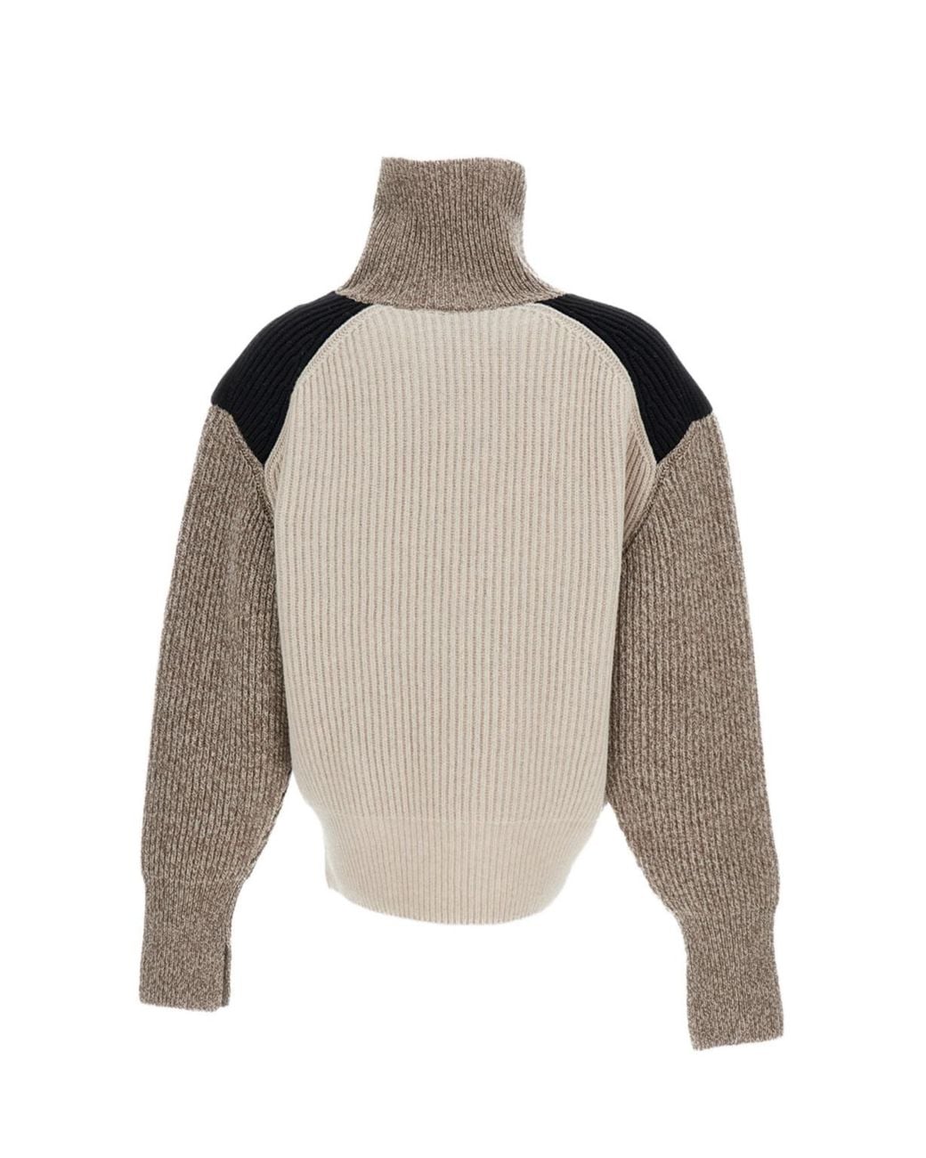 Stella McCartney Natural High Neck Zipped Jumper