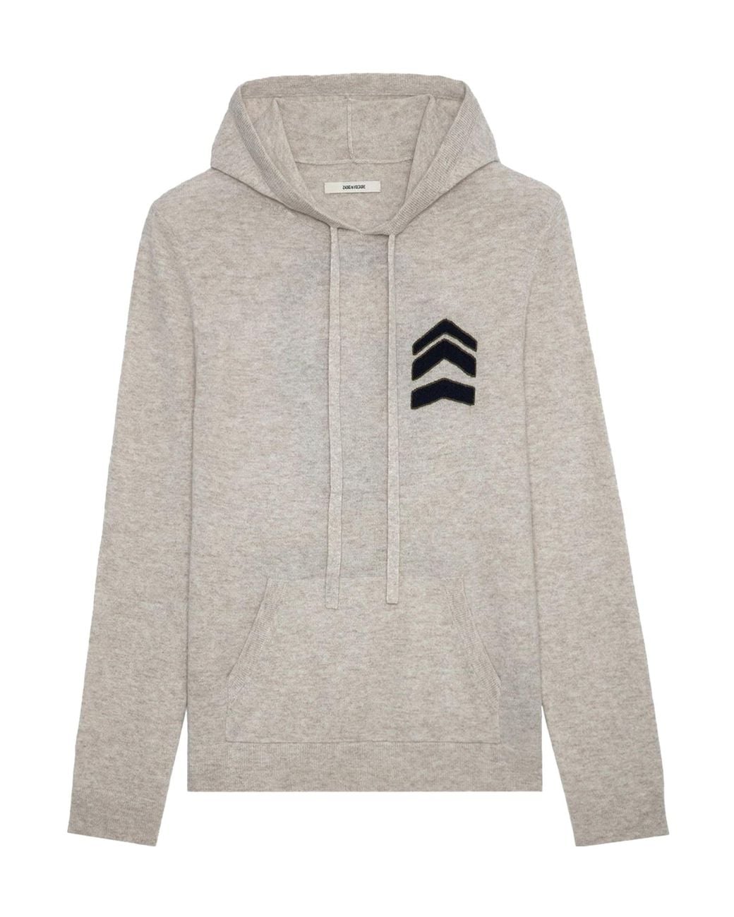 Zadig & Voltaire Gray Cashmere Hoodie for men