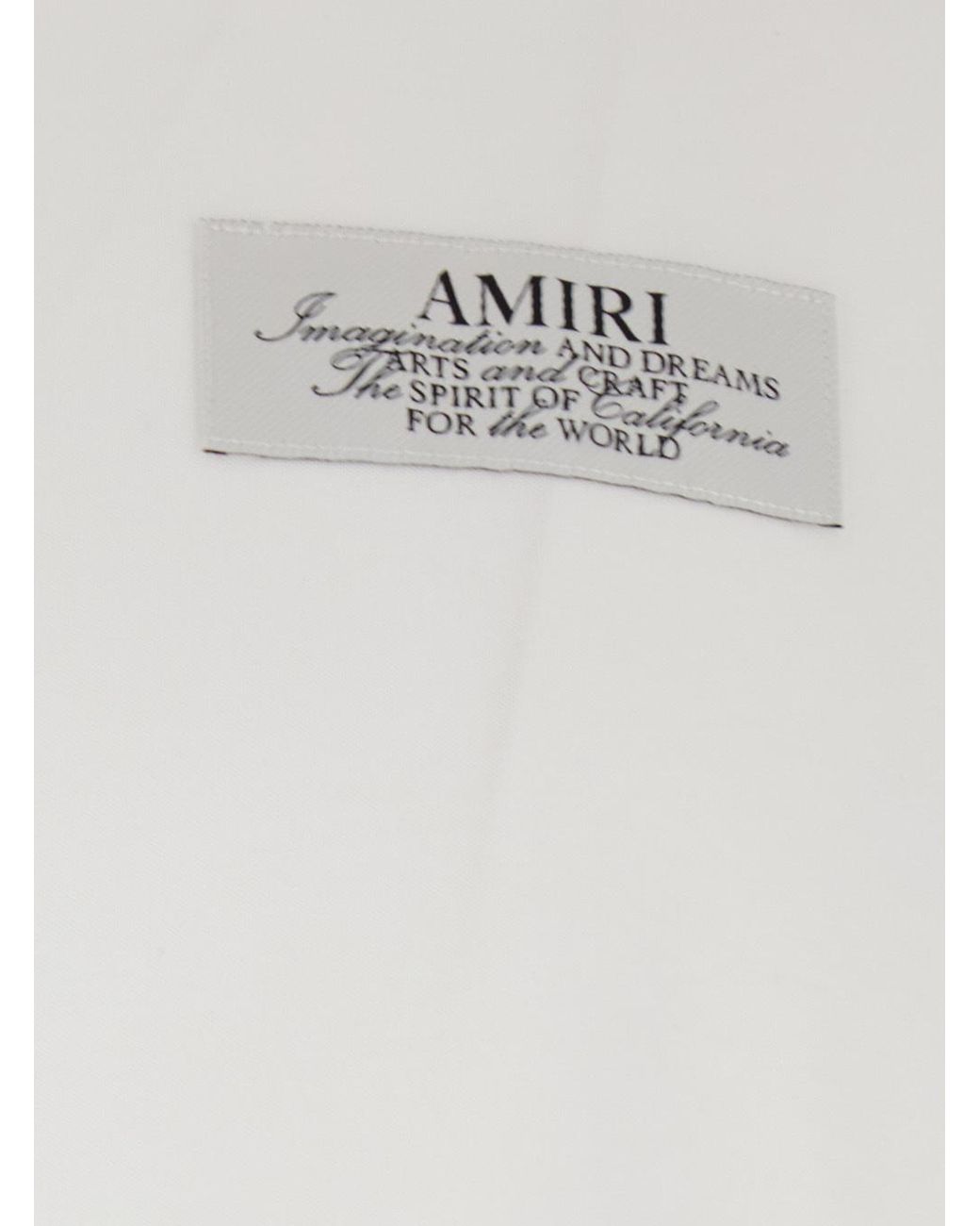 Amiri White Logo Printed Crewneck T-Shirt for men