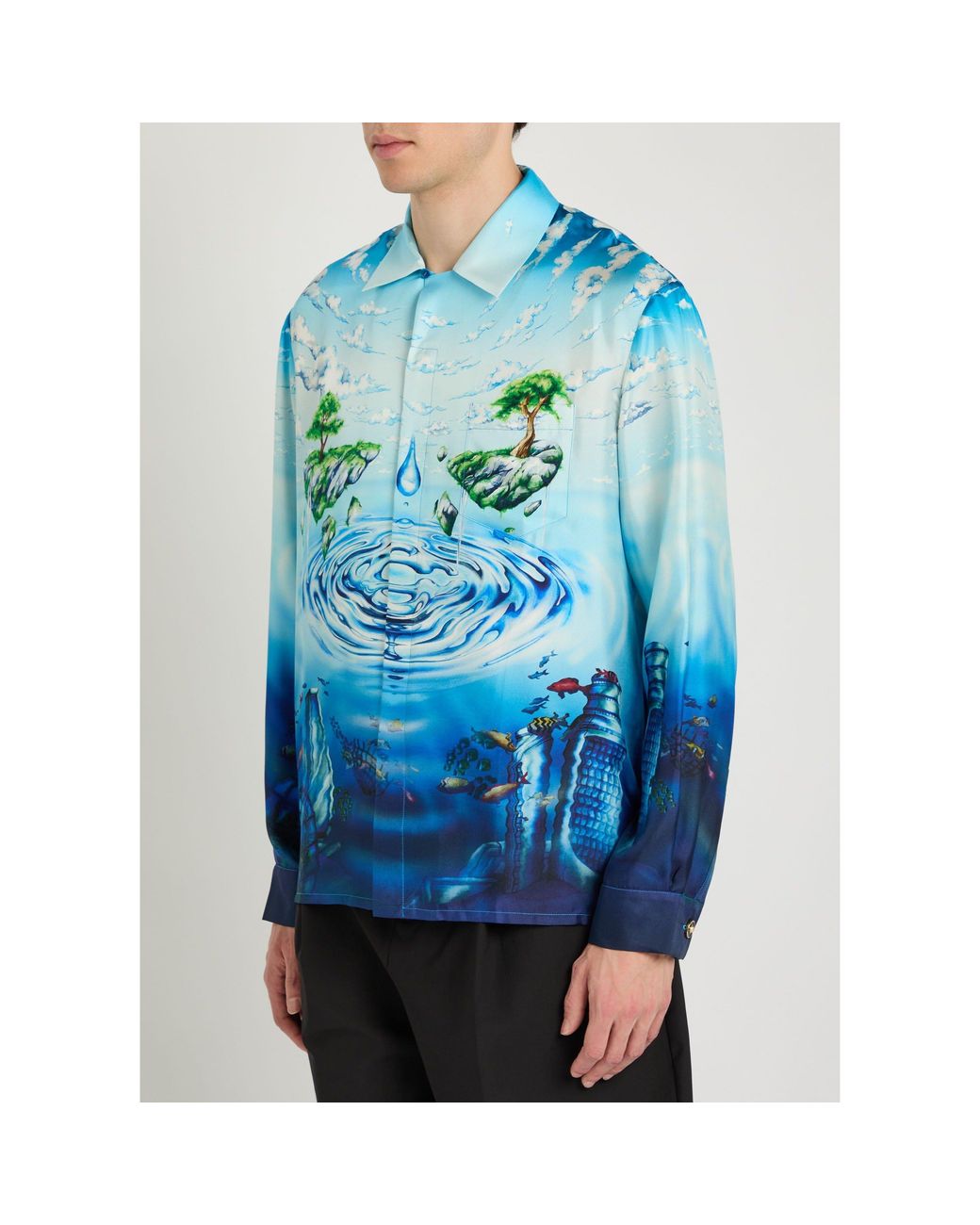 Casablanca Blue Printed Shirt for men