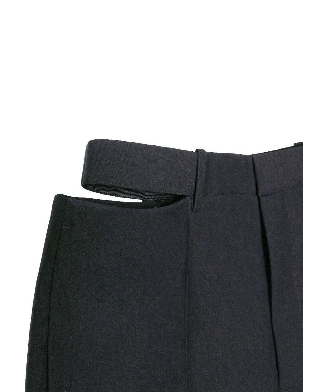 Jil Sander Black Cut-Out Detailed Tailored Pants