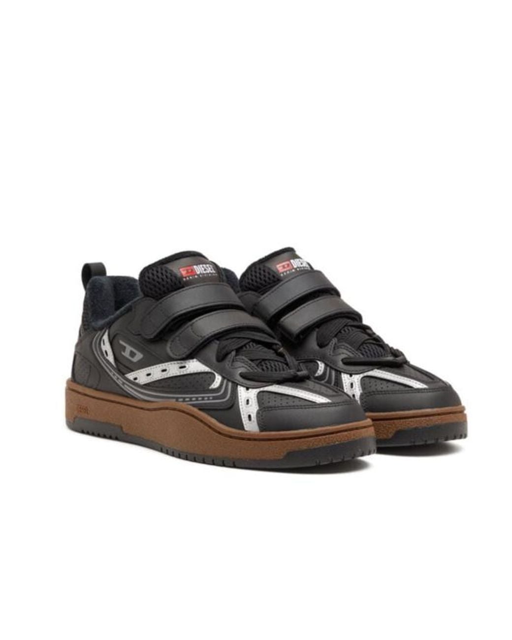 DIESEL Black S-Ukiyo Logo-Printed Touch-Strap Sneakers for men