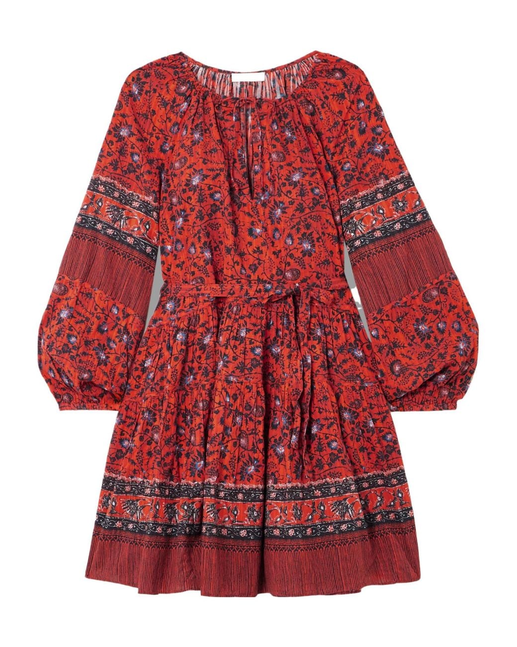 Ulla Johnson Red Printed Dress