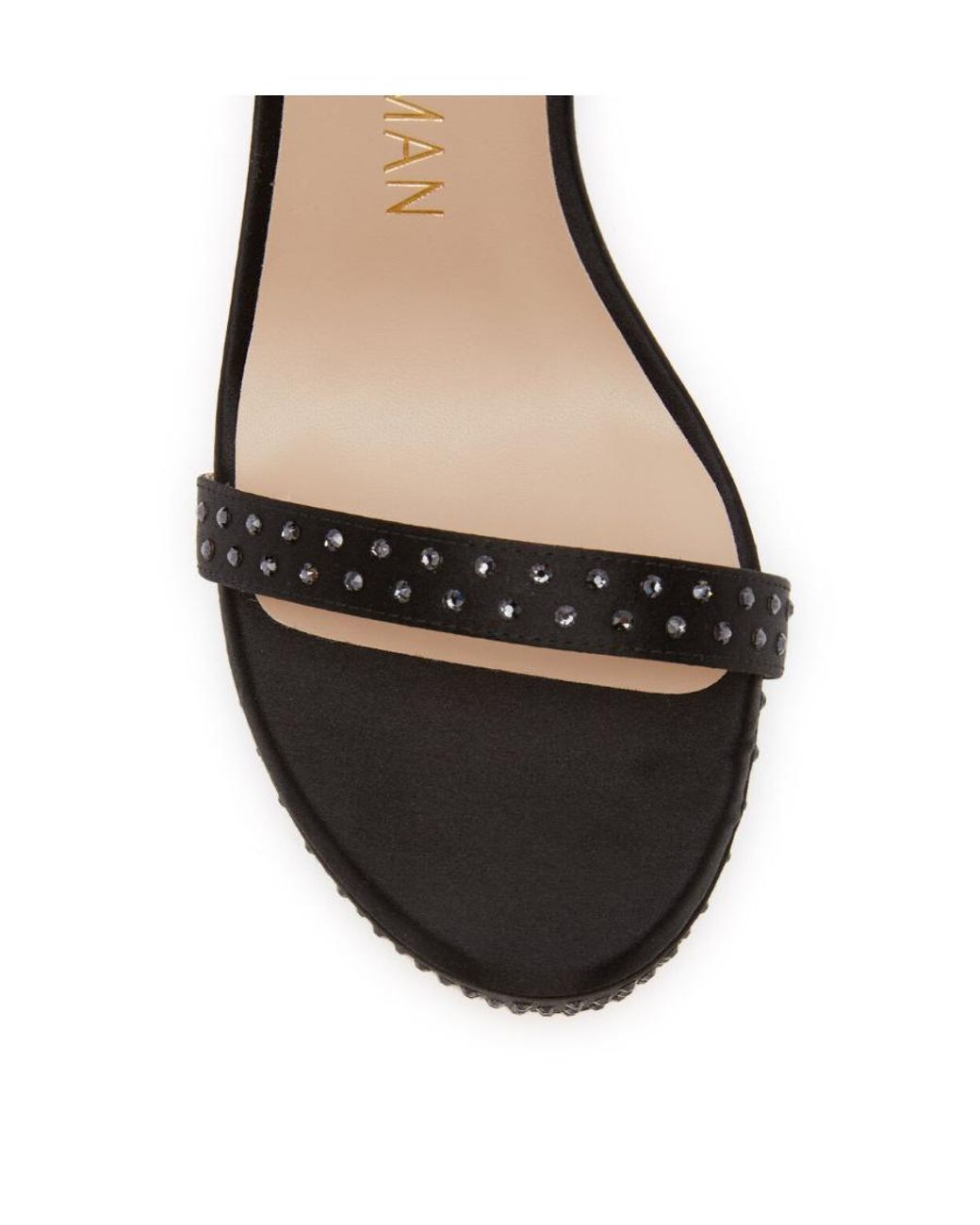 Stuart Weitzman Black Thick-Soled High-Heeled Sandals
