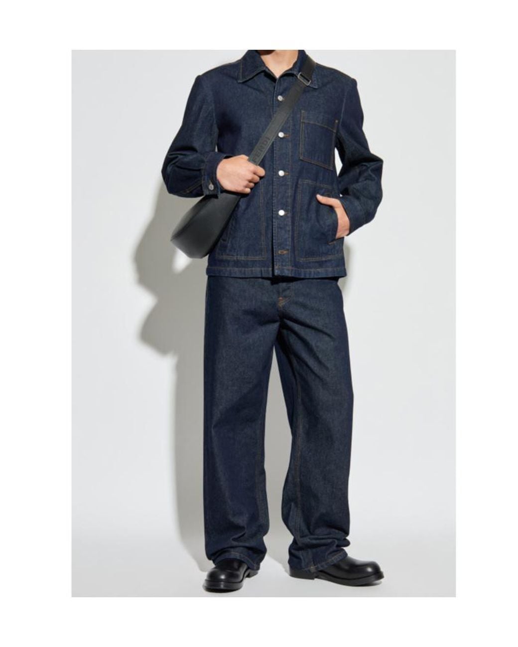 Dries Van Noten Blue Jeans With Belt Loops for men