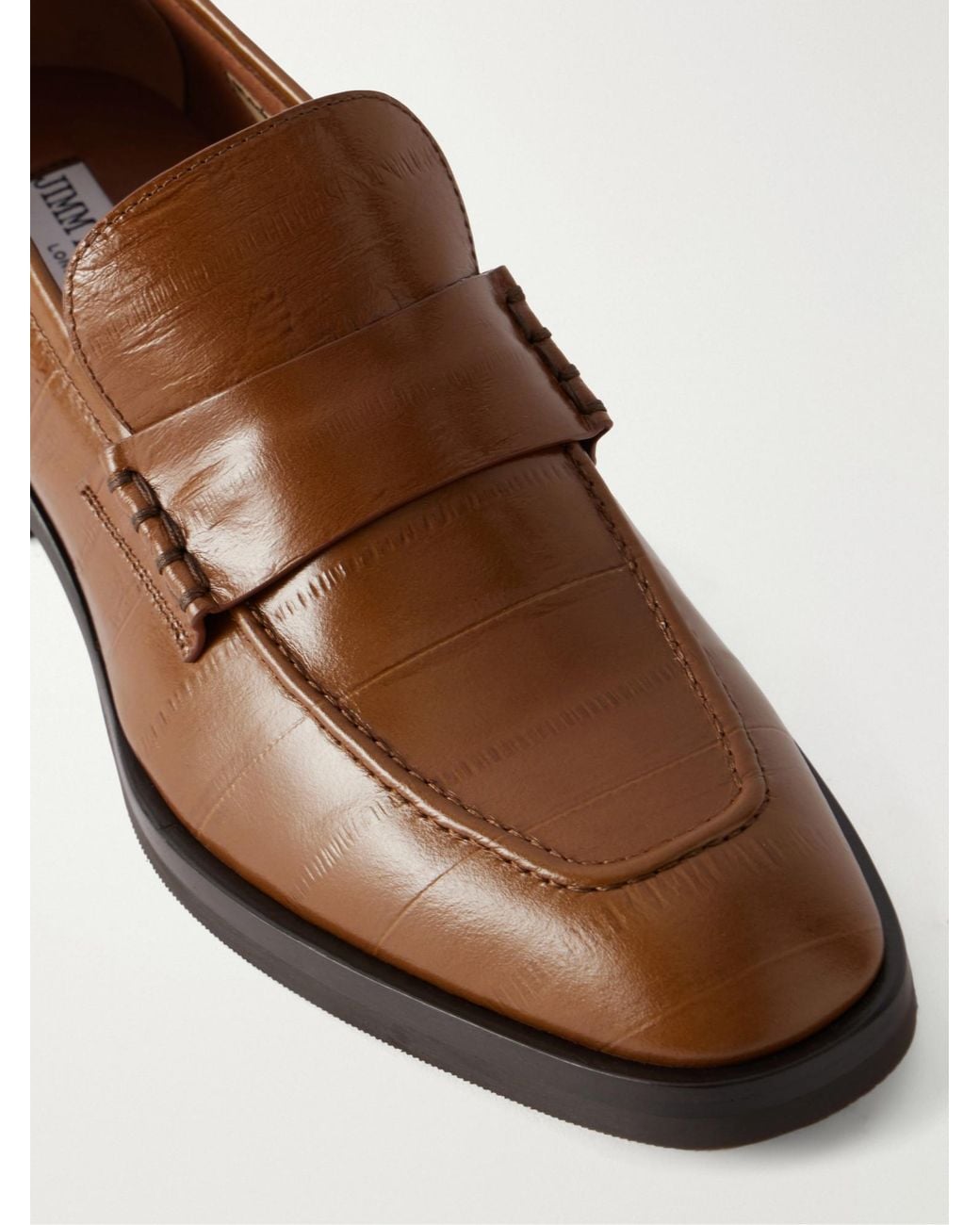 Jimmy Choo Brown Leather Loafers