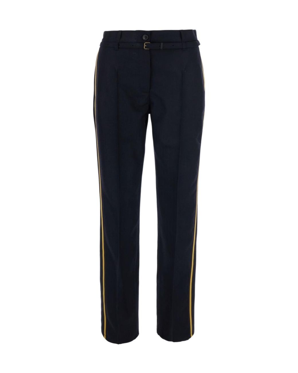 Dries Van Noten Blue Straight-Leg Casual Trousers