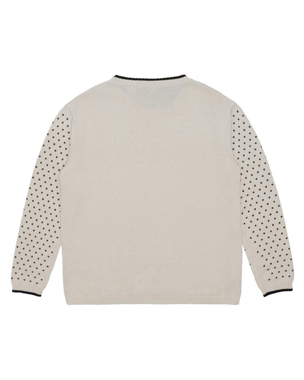 Weekend by Maxmara White Polka Dot Printed Pullover