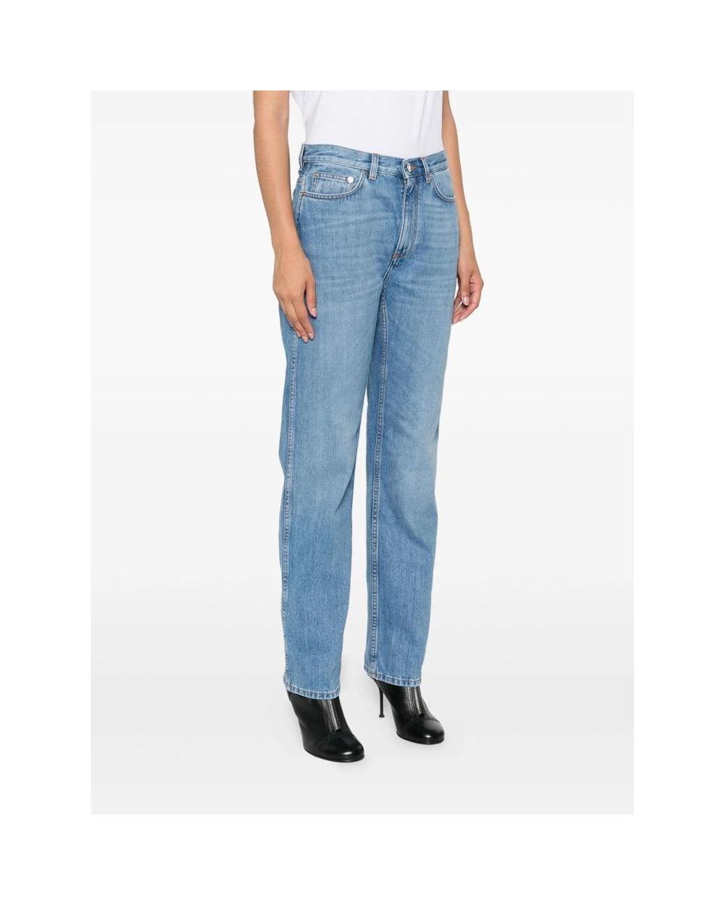 Givenchy Blue High-Waisted Straight-Leg Jeans