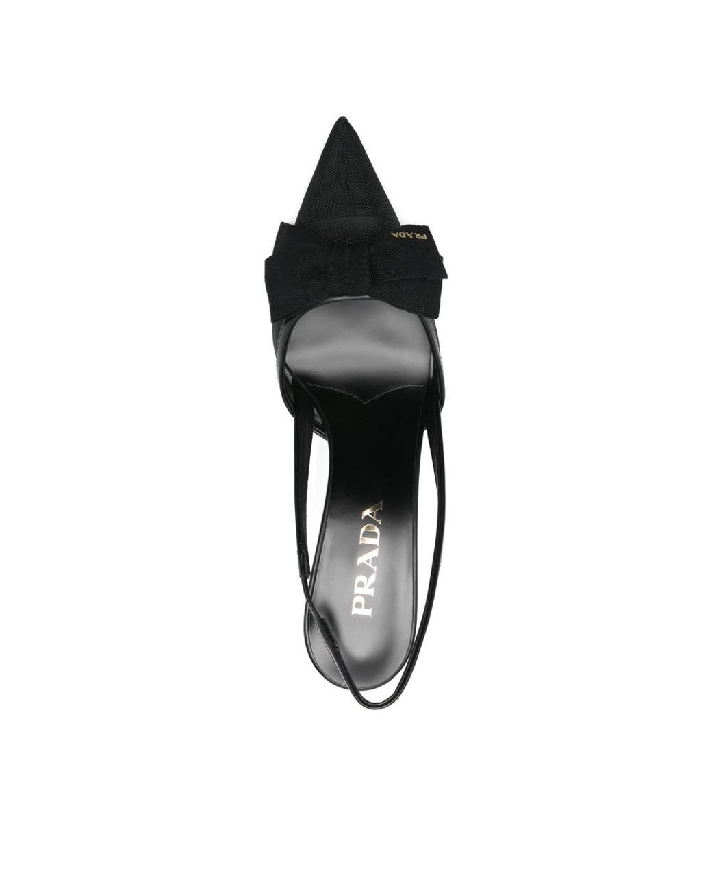 Prada Black Bow Pointed-Toe Pumps