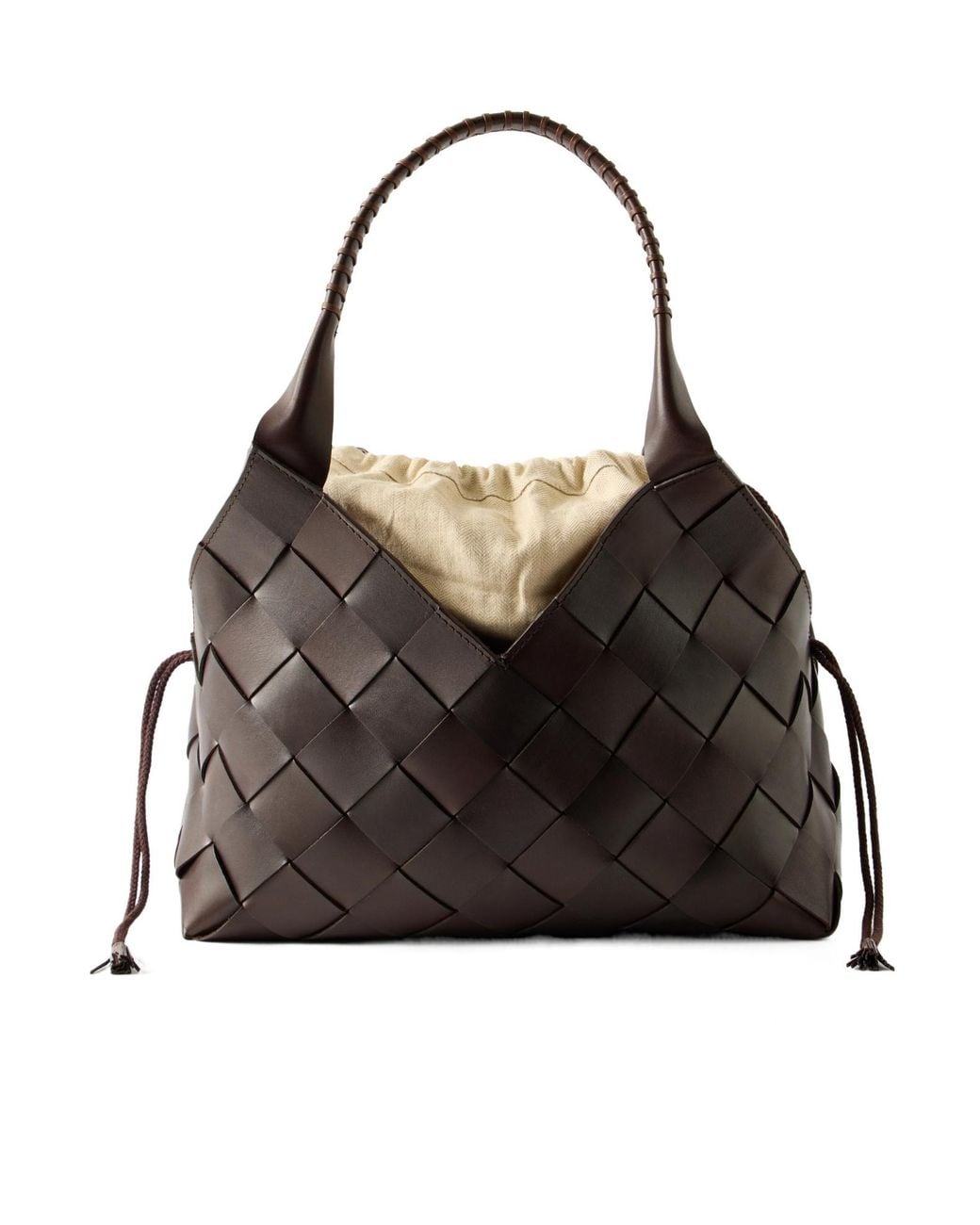 Dragon Diffusion Black Woven Leather Shoulder Bag