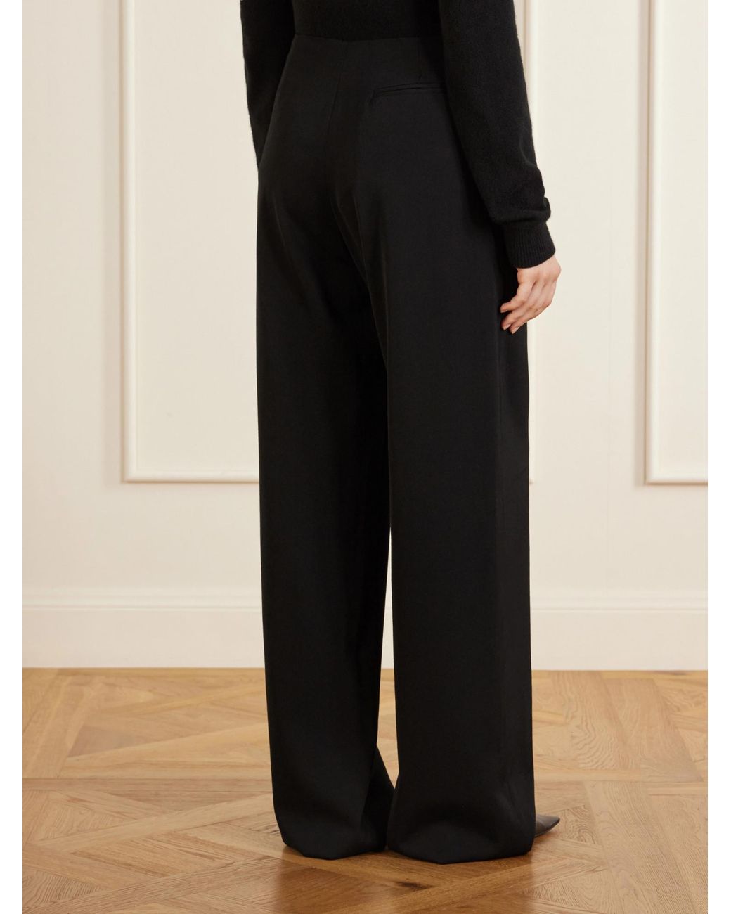 The Row Black Wide-Leg Pants