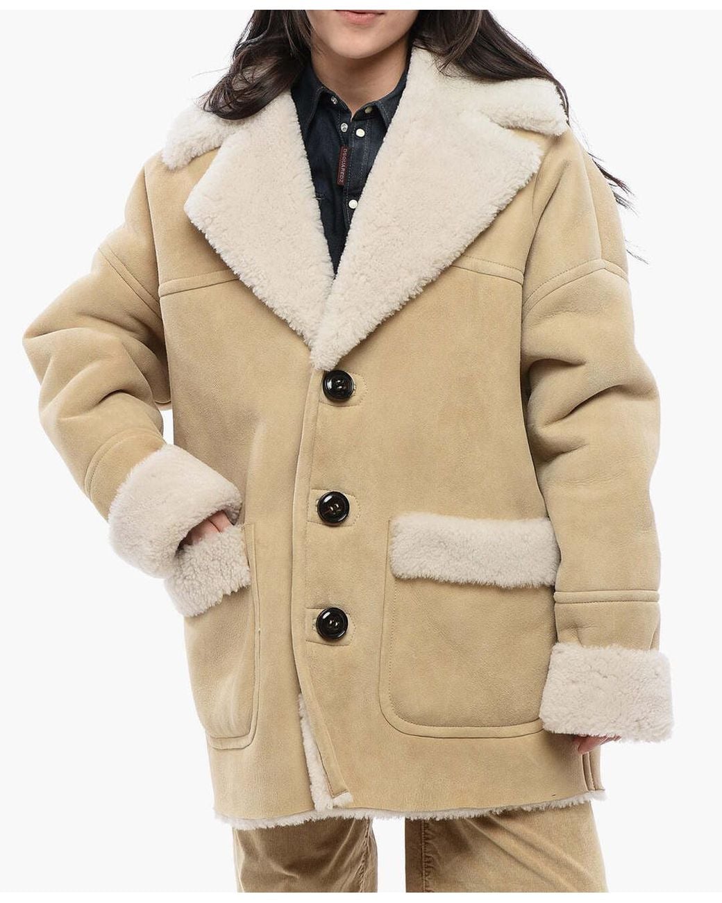 DSquared² Natural Patch-Pocket Coat