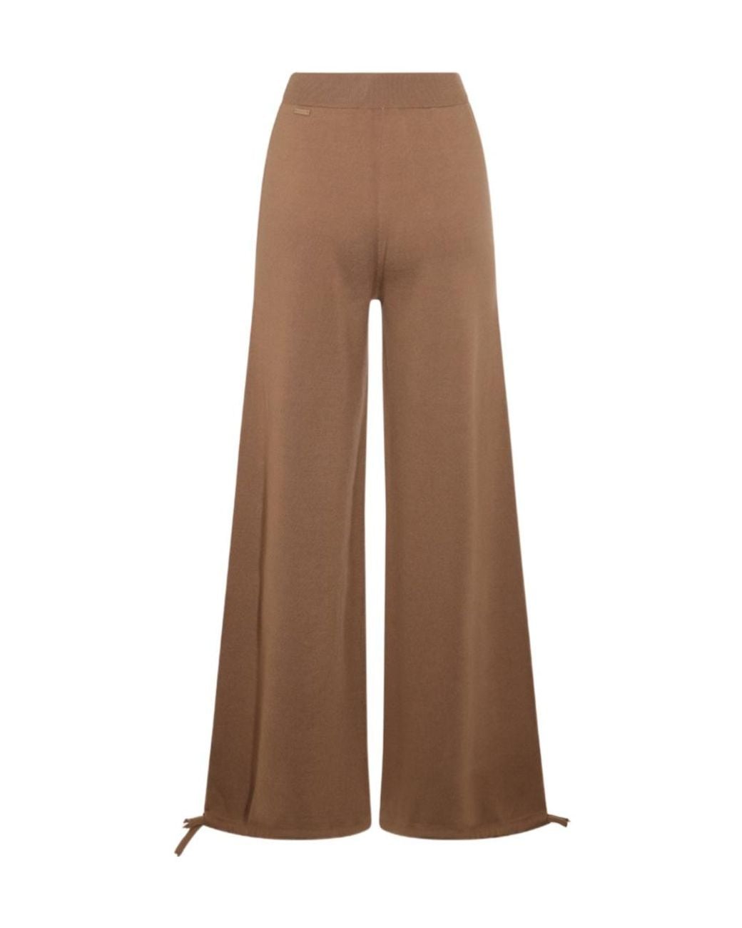 Max Mara Brown Nigeria Wide-Leg Knitted Pants