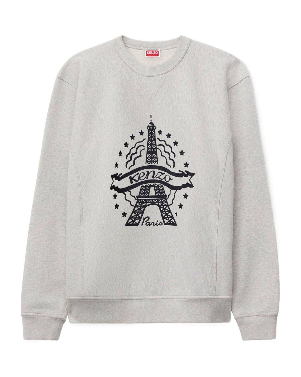 KENZO Gray Eiffel Tower Design Sweatshirt for men
