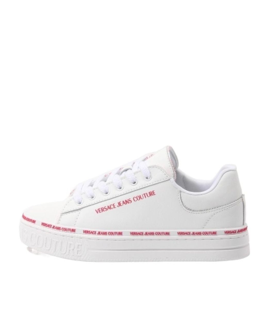 Versace Jeans White Lace-Up Sneakers