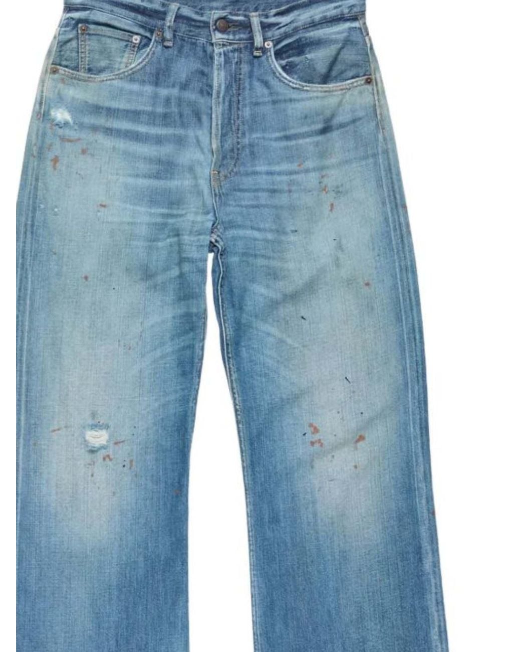Acne Blue Regular Fit Jeans for men