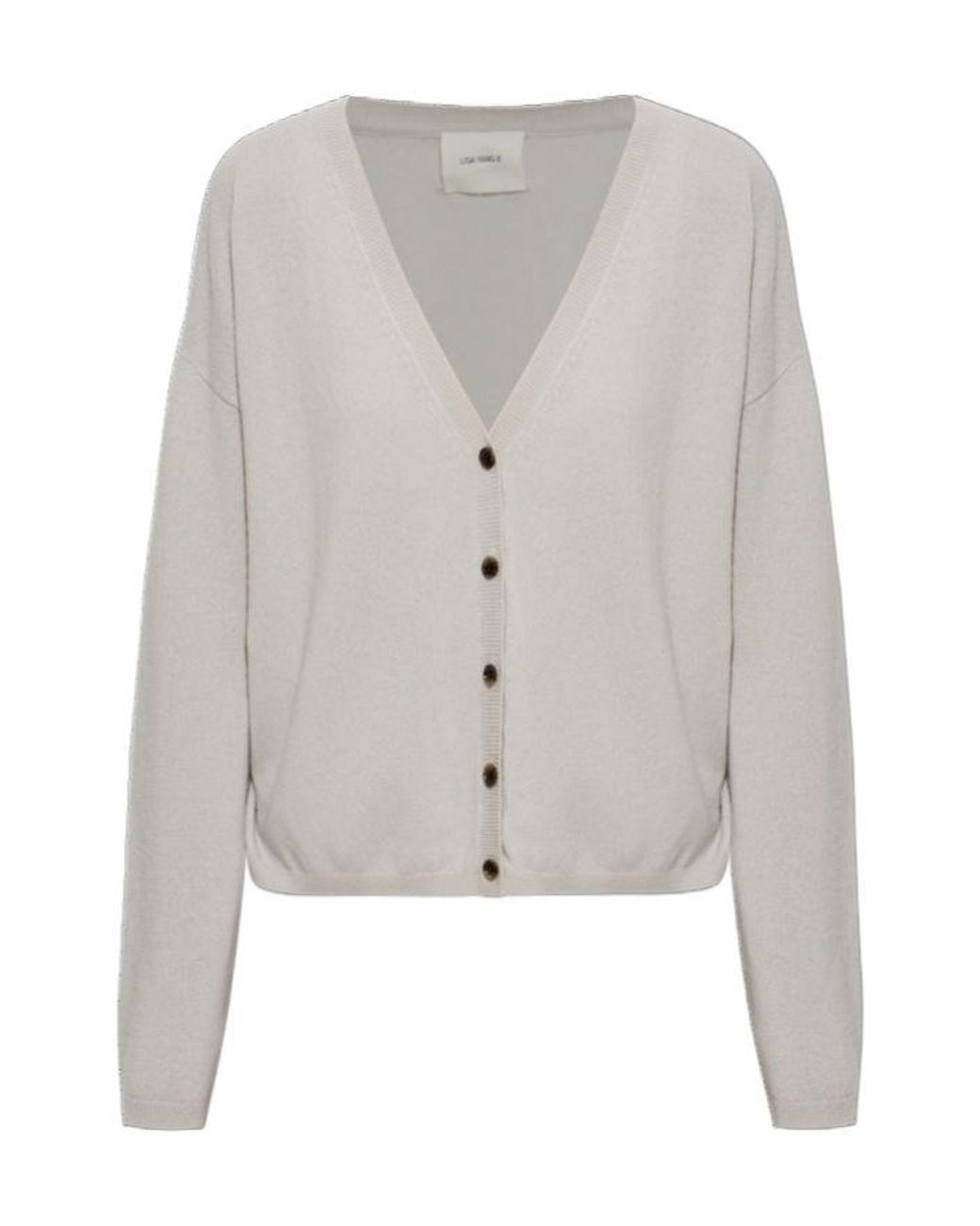 Lisa Yang Gray Abby V-Neck Cardigan
