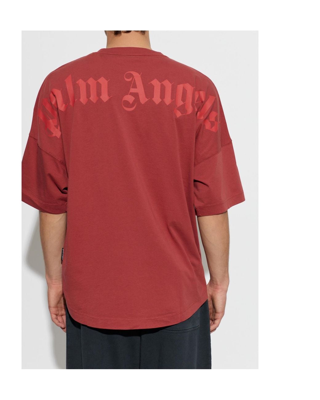 Palm Angels Red Short-Sleeved T-Shirt for men